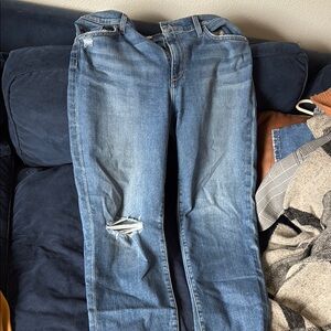 Joe's Jeans Blue Boyfriend Distressed Denim